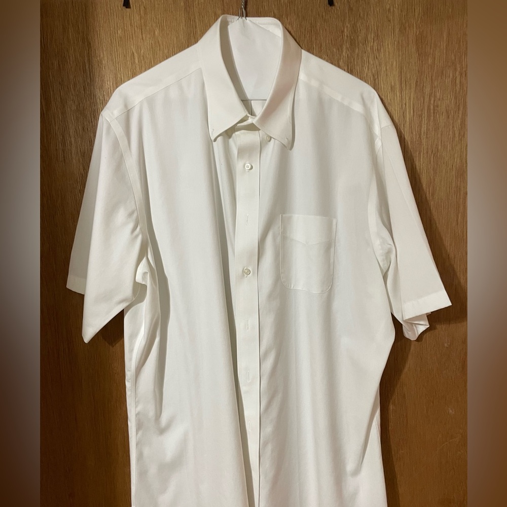 Jos. A. Bank White Short Sleeve 18 Dress Shirt